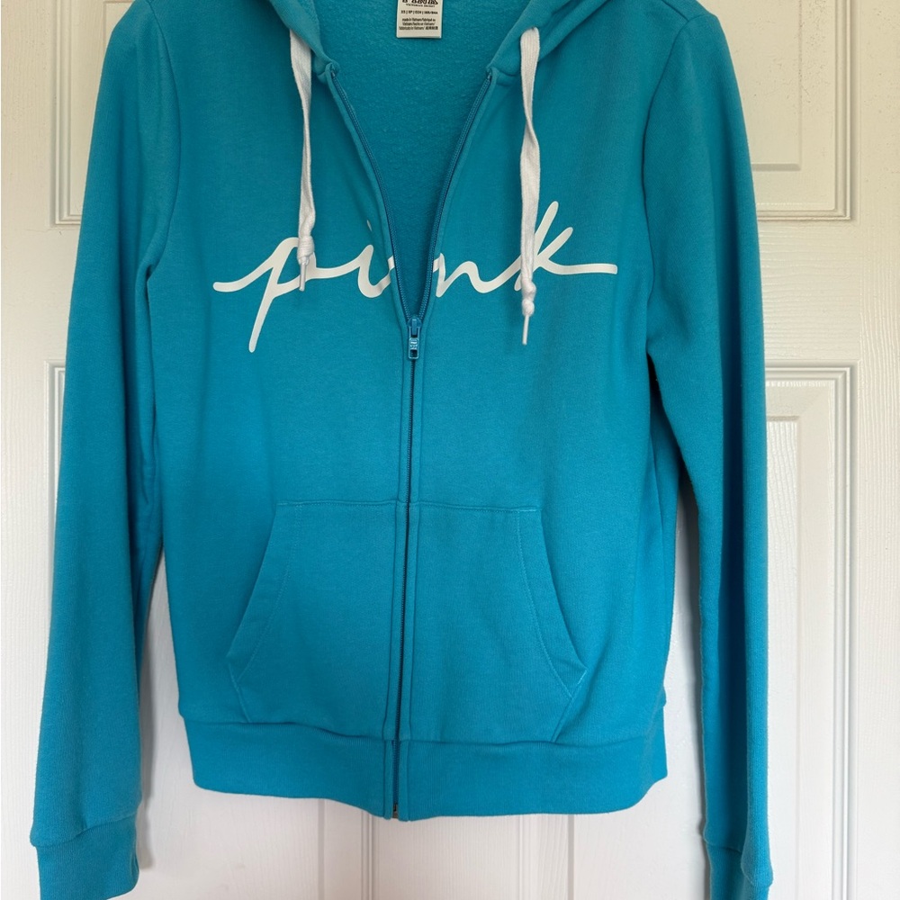 PINK Victoria's Secret Blue Hoodie Jacket